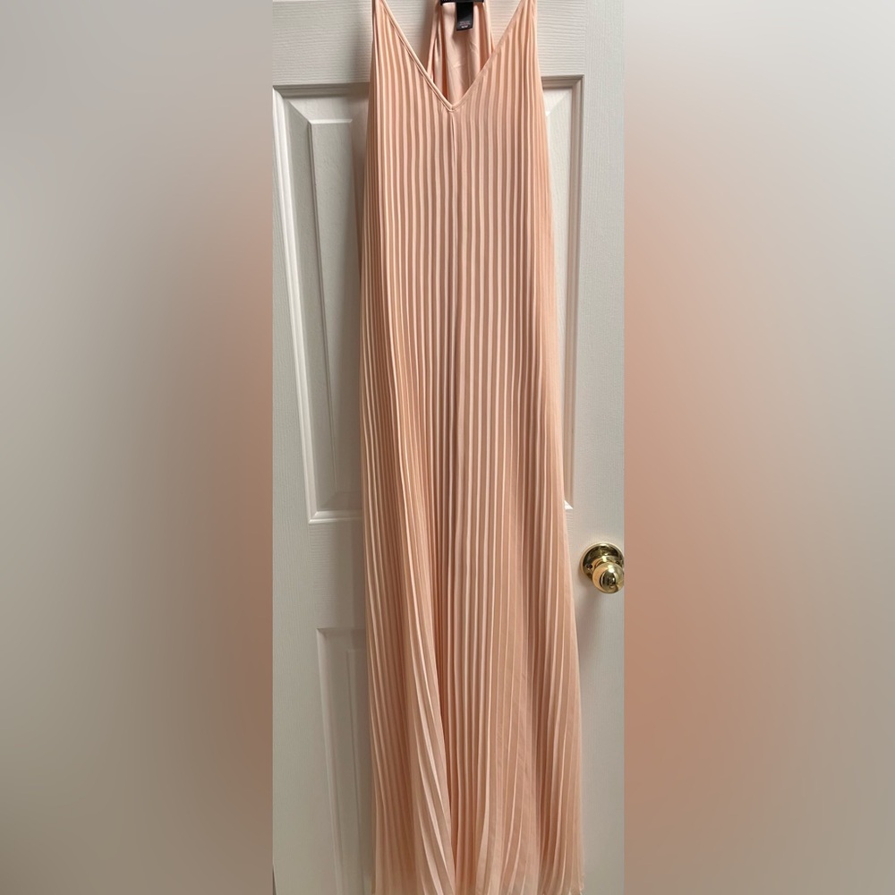 Victoria Secret Peach Chiffon Maxi Dress